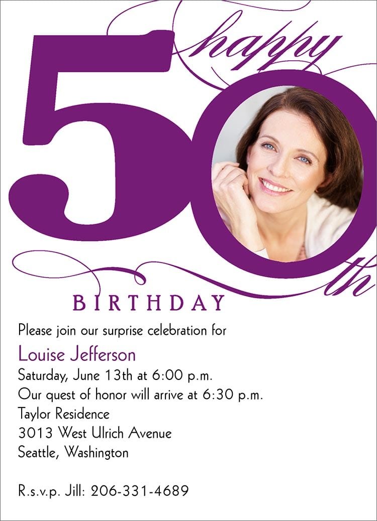 50th Birthday Invitation Template Free