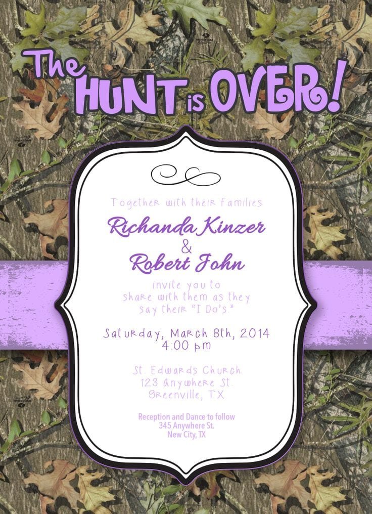 Camo Wedding Invitation