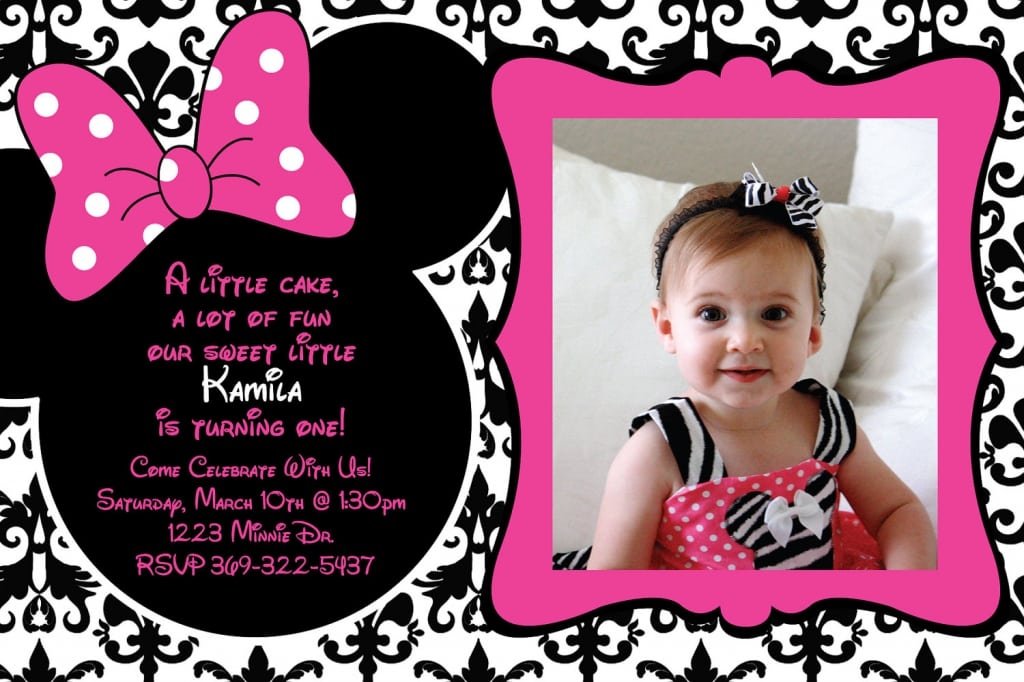 Free Editable Minnie Mouse Invitation