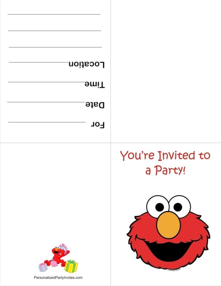 Free Printable Elmo 1st Birthday Invitations