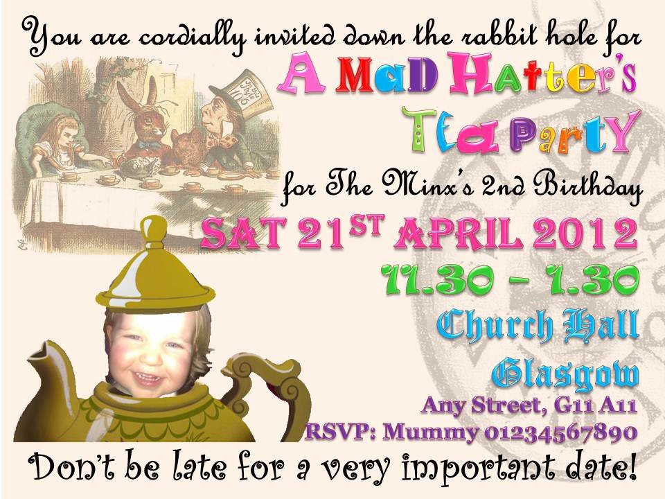 Mad Hatter Printable Invitations