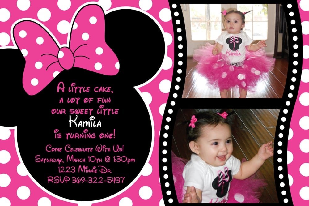 Minnie Mouse Birthday Invitation