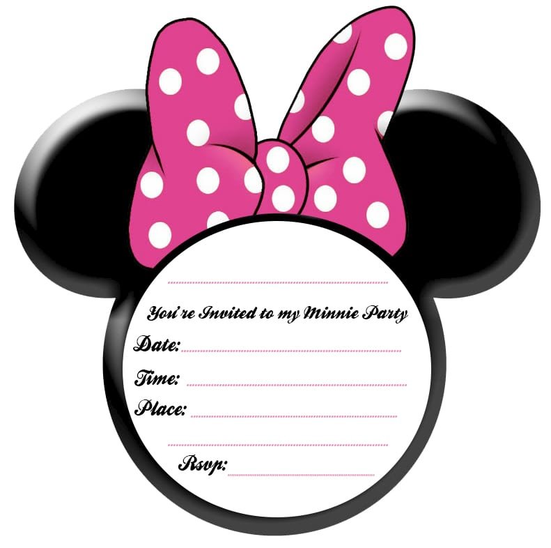 Minnie Mouse Invitation Printable