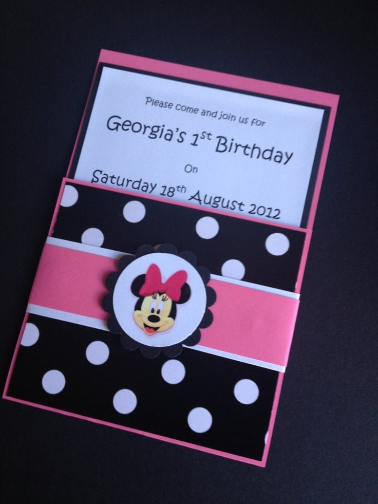 Minnie Mouse Invitations Etsy