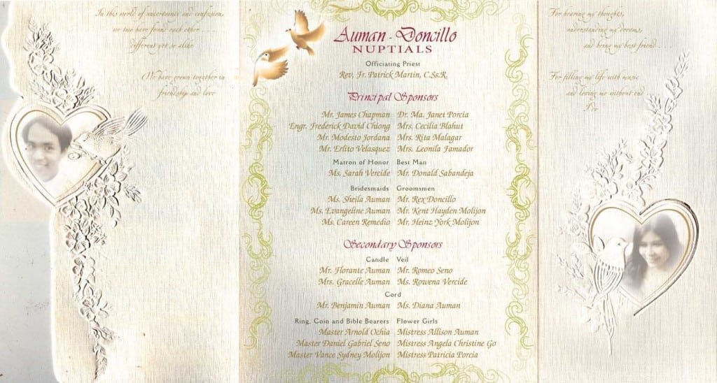 Sample Wedding Invitation Cards