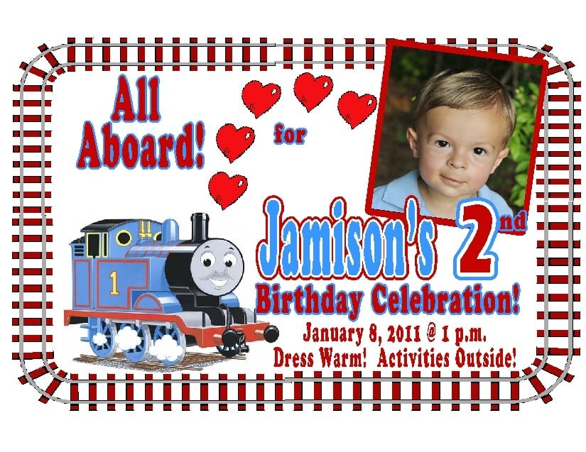 Thomas The Train Birthday Invitation Template