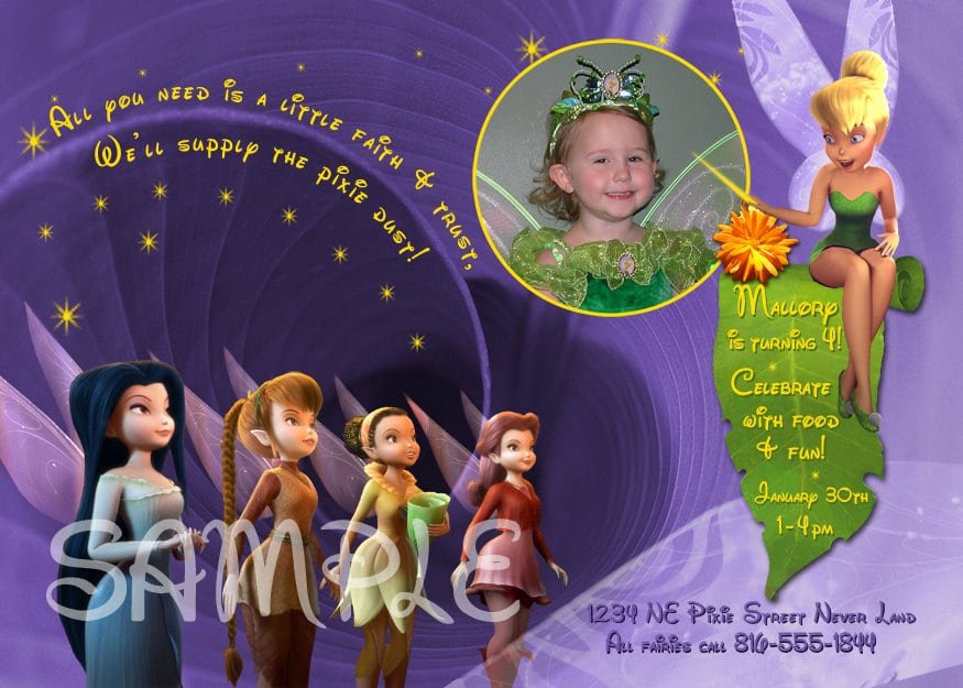 Tinkerbell Birthday Invitation Template