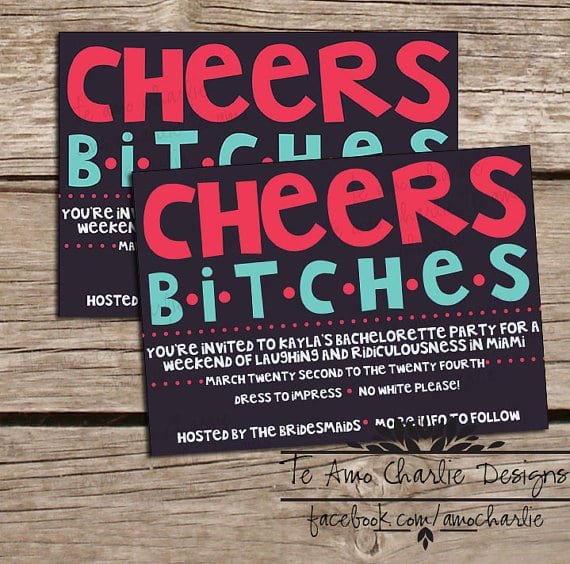 Bachelorette Party Invitations Etsy