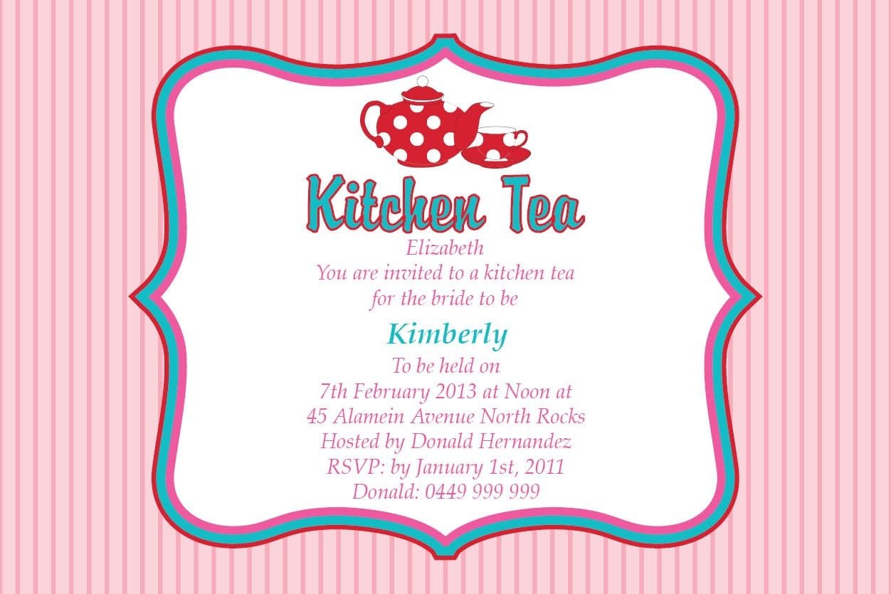 Free Kitchen Tea Invitation Templates 