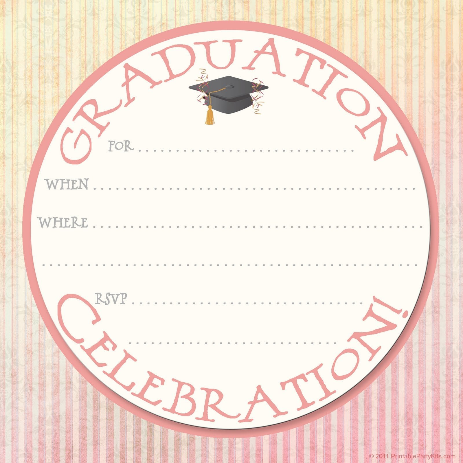 Free Printable Graduation Invitation Templates 2014