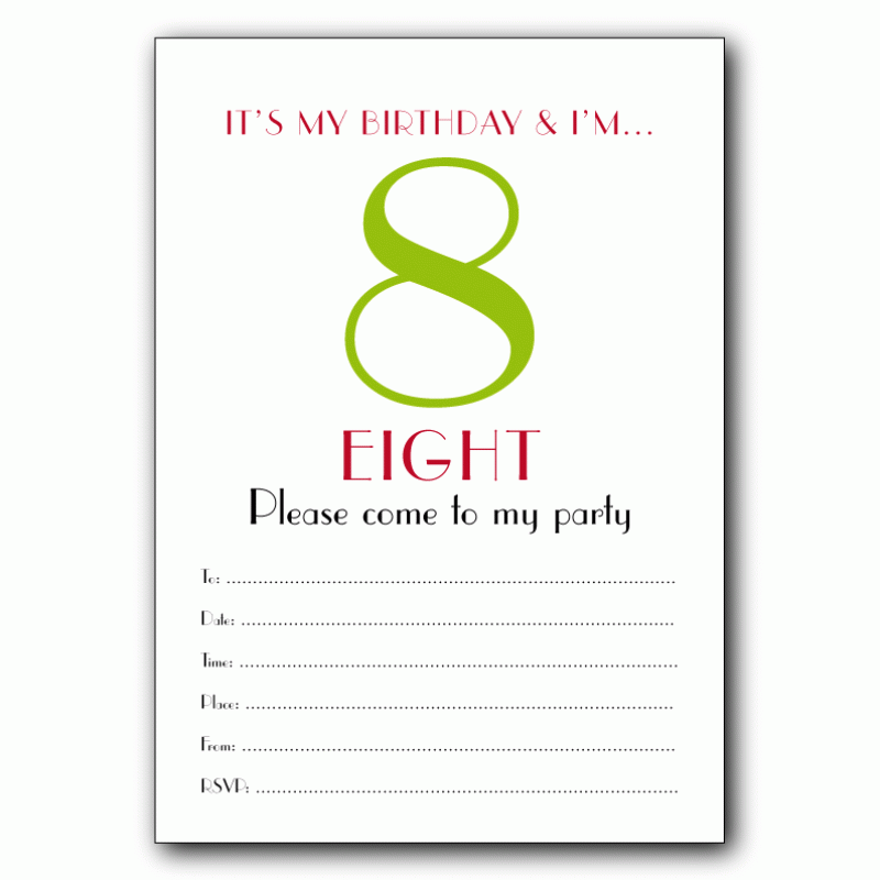 Free Printable Kids Birthday Party Invitation Template