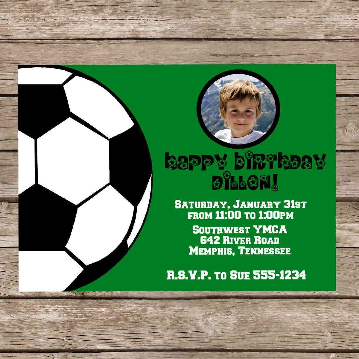 Downloadable Free Printable Soccer Birthday Party Invitations
