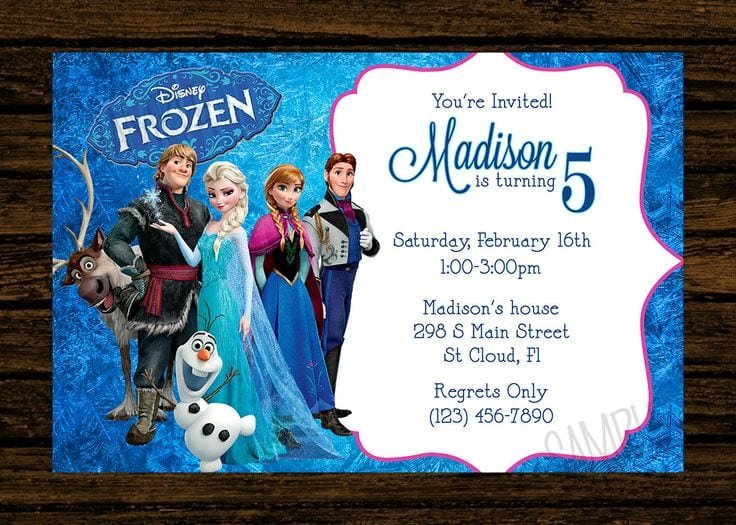 Frozen Party Invitations Printable