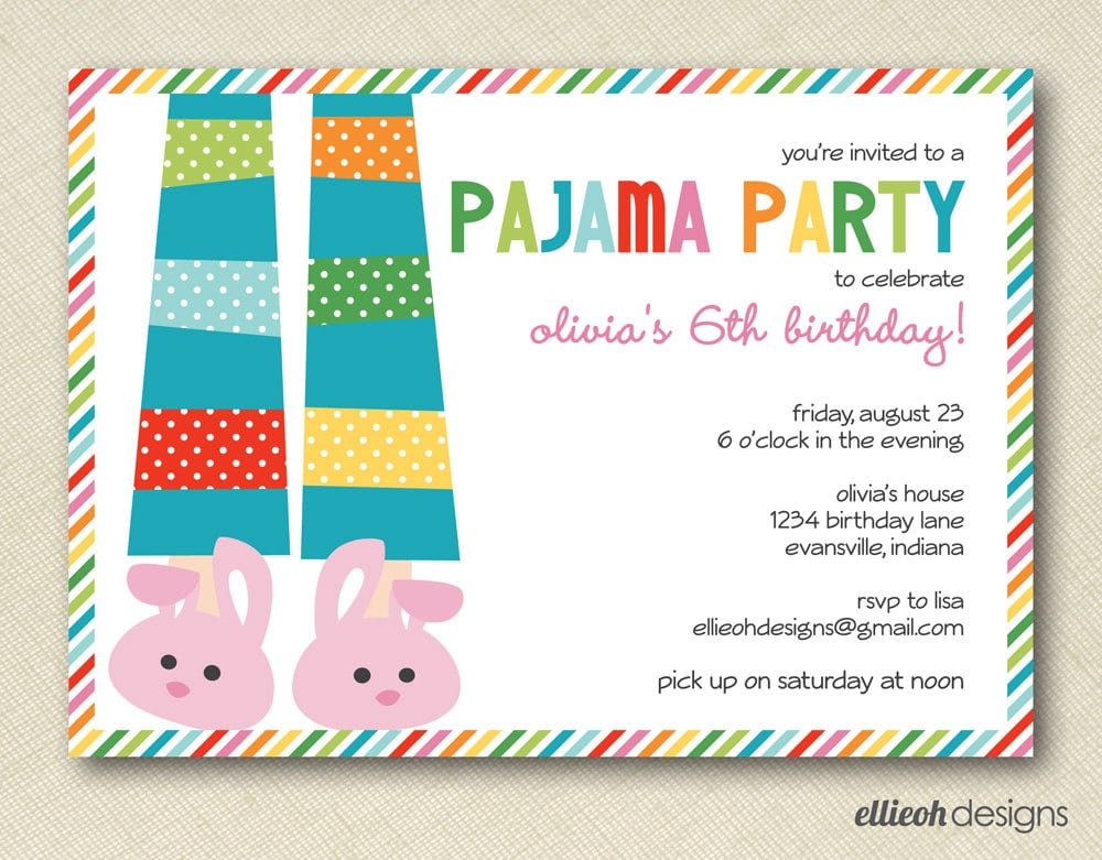 Invitation Pijama Party