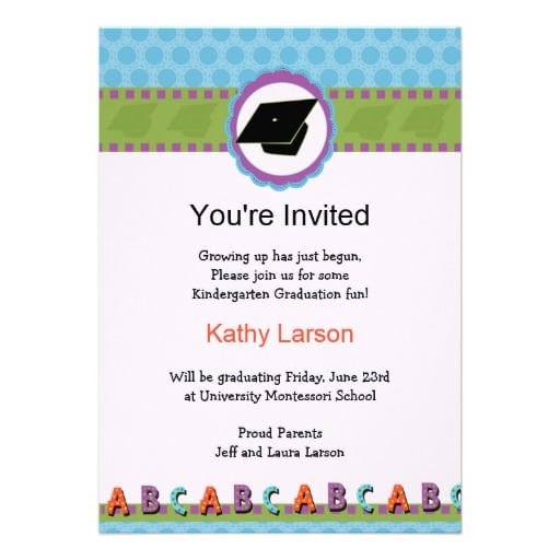 Preschool Graduation Invitation Cards