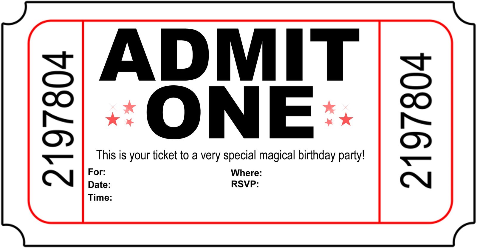 Printable Bday Party Invitations