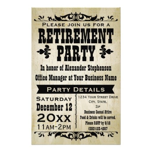 Retirement Flyer Invitation Template