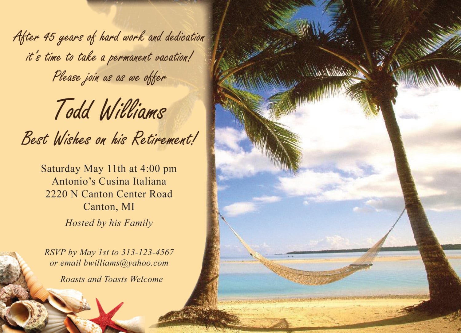 Retirement Party Invitation Sample For A Man