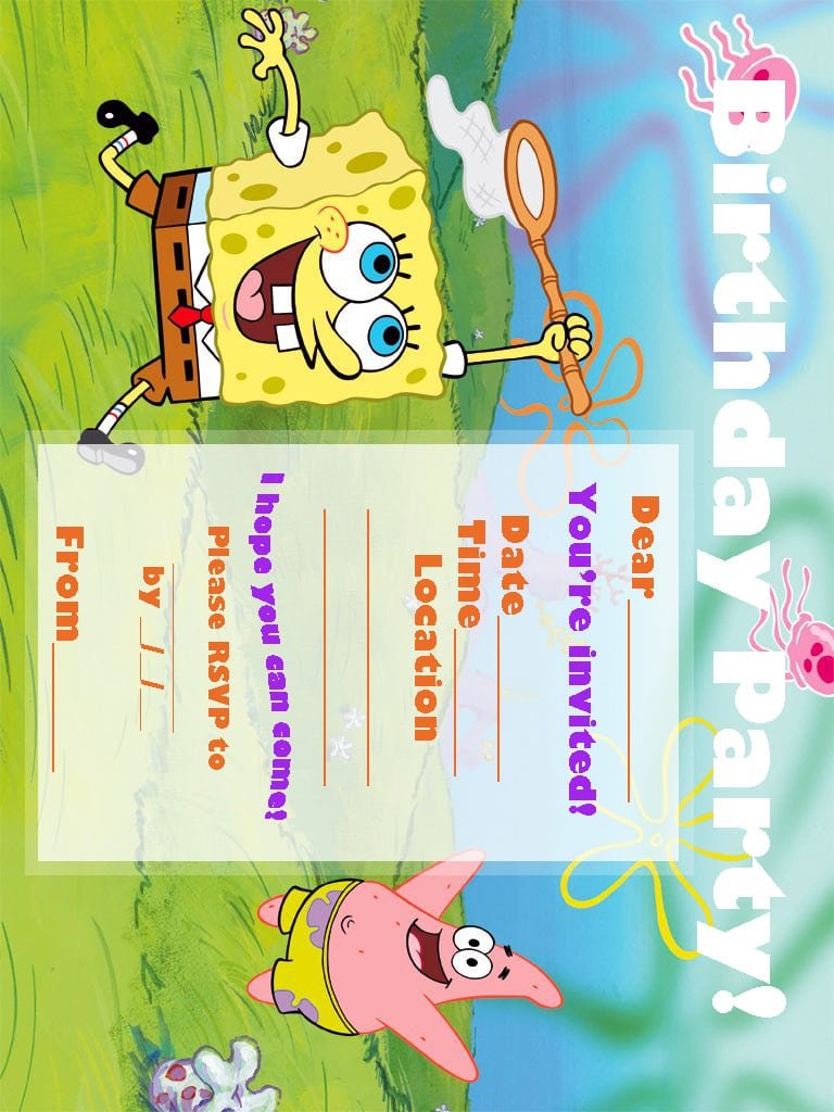 Spongebob Birthday Free Printables