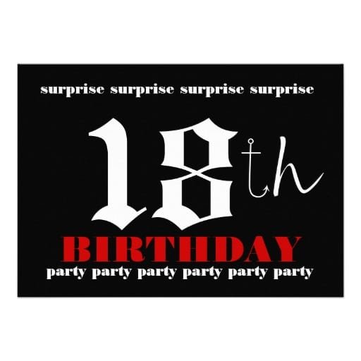 18 Birthday Invitation Template