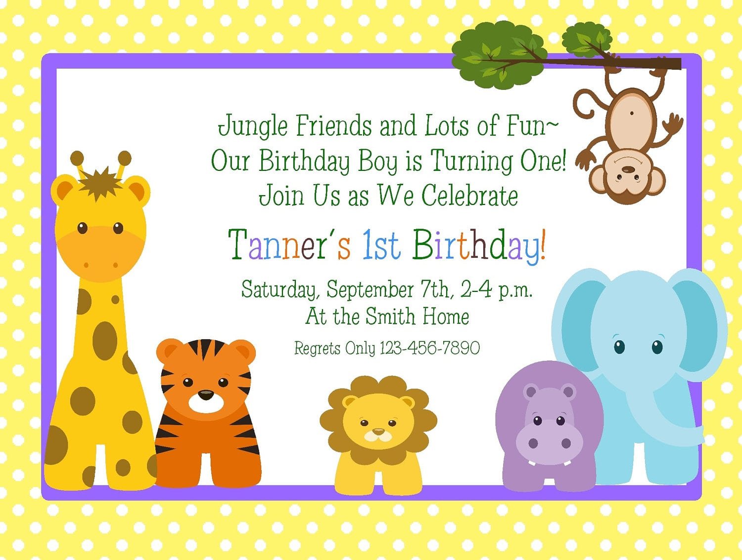 1st Birthday Invitation Printable Free