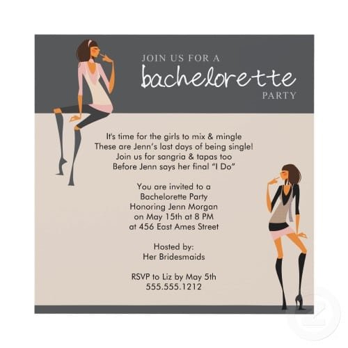 Bachelorette Invitation Party Ideas