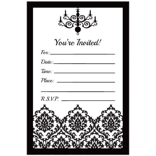 Printable Birthday Invitations Black And White Printable Word Searches
