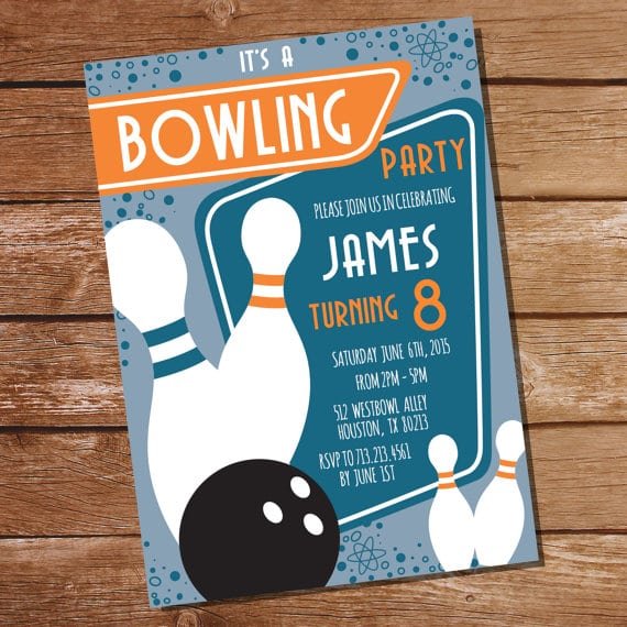 Bowling Edit Invitation