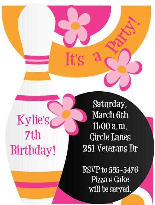 Bowling Party Invitations