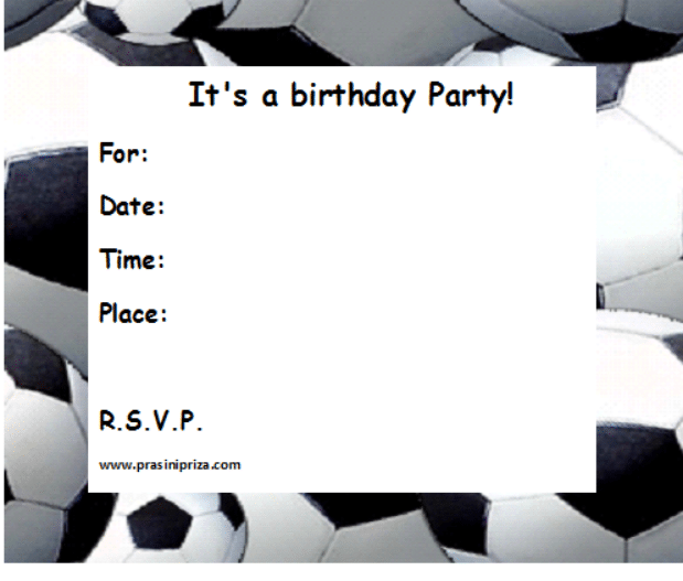 Free Printable Football Party Invitation For Boys