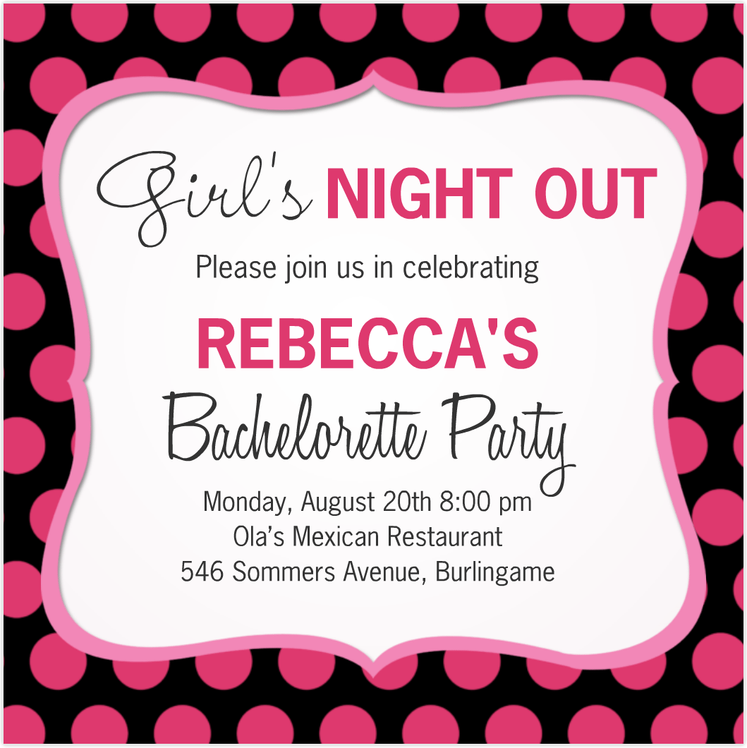 Invitation Bachelorette Party