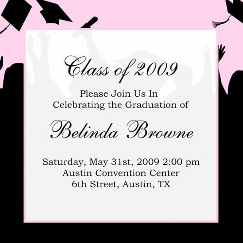 Invitation Cards To A Graduation Party