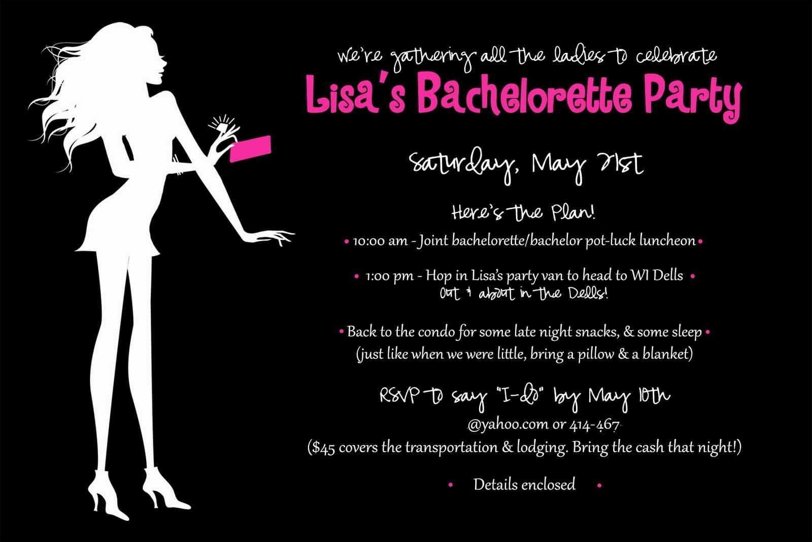 Invitations Bachelorette Party Free