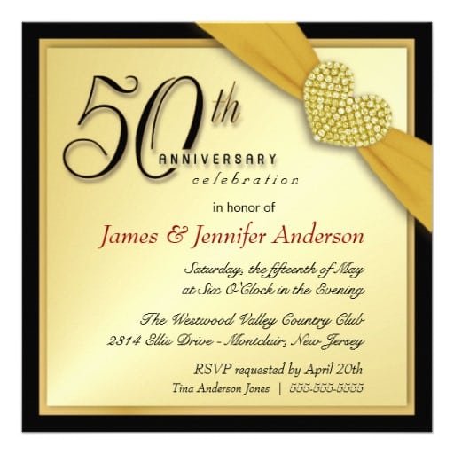 Invitations For 50th Anniversary Party