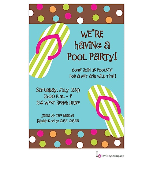 Pool Party Invitation Sweet 16