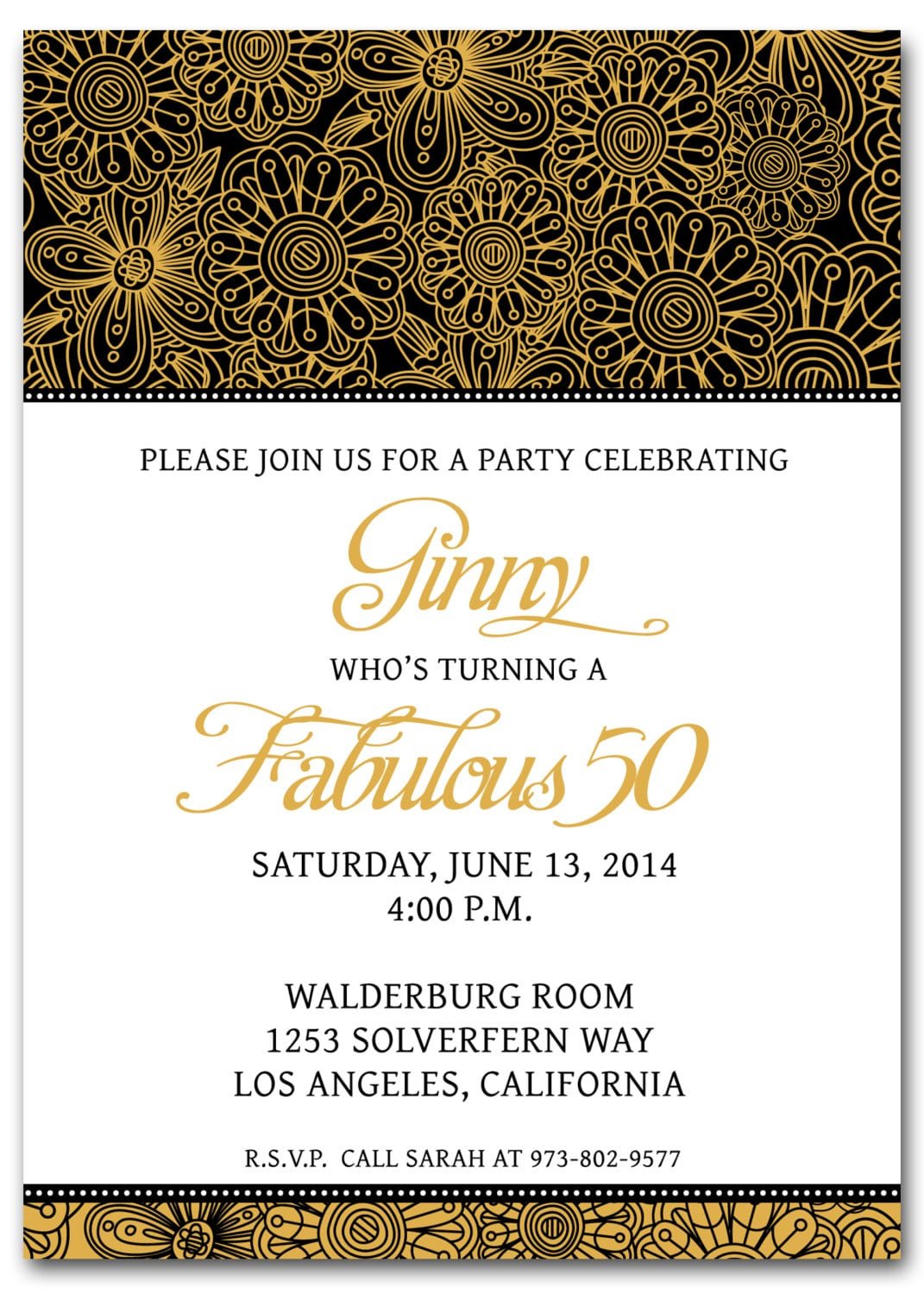 Printable 50th Birthday Invitations Free