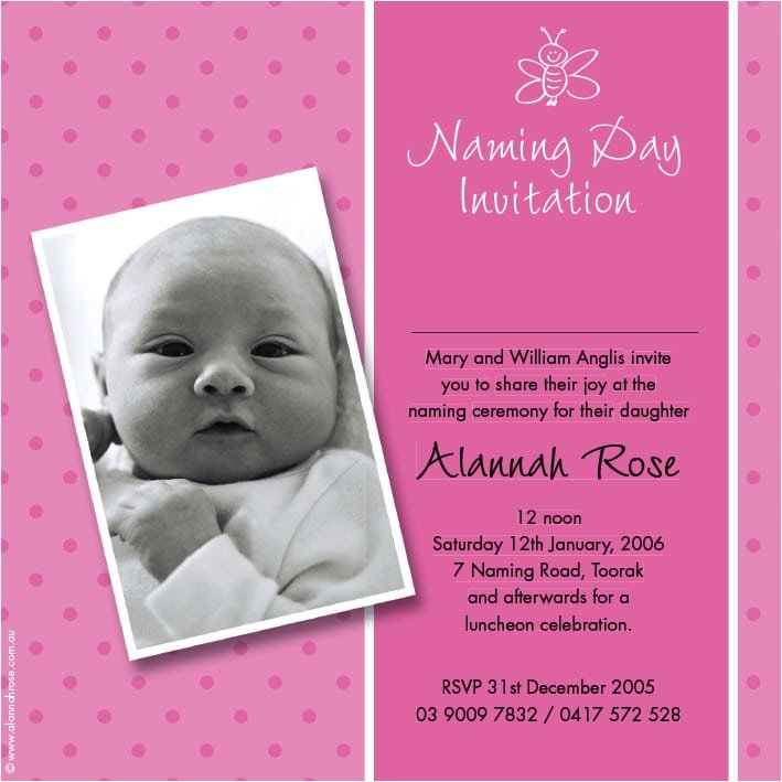 Sample Of Baptismal Invitation Card For Baby Girl