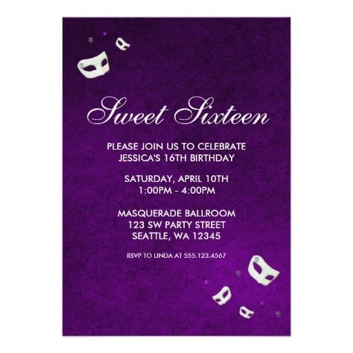 Sweet 16 Invitation Free Download