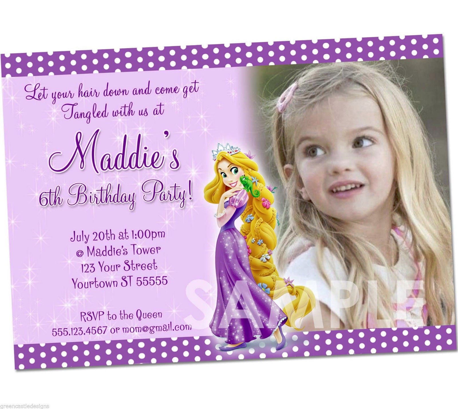 Tangled Birthday Invitations Free