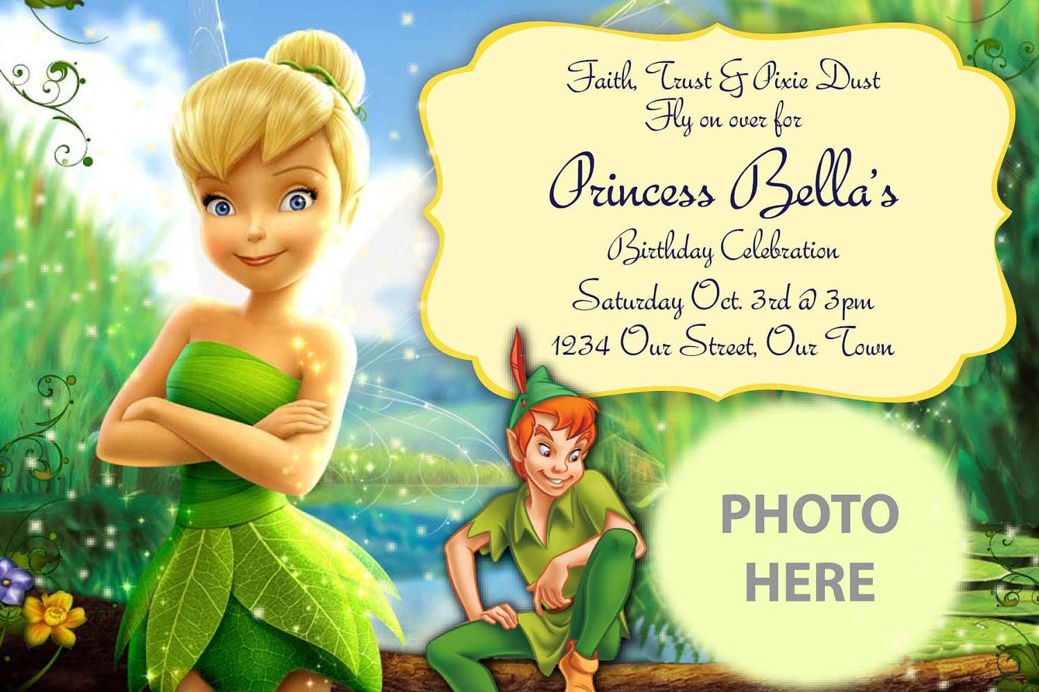 Free Printable Tinkerbell Party Invitations