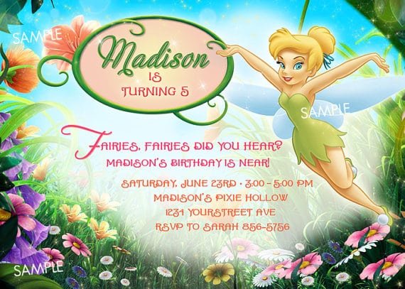 Printable Tinkerbell Party Invitations