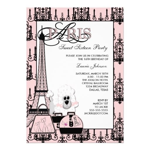 Sweet 16 Party Invitation Template Free