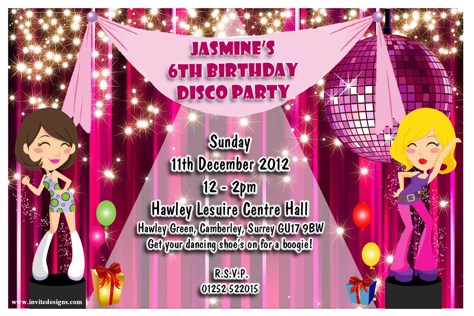 Childrens Disco Party Invitations 7