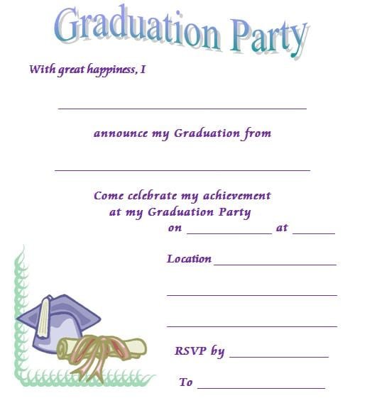 Free Printable Graduation Invitations 2015