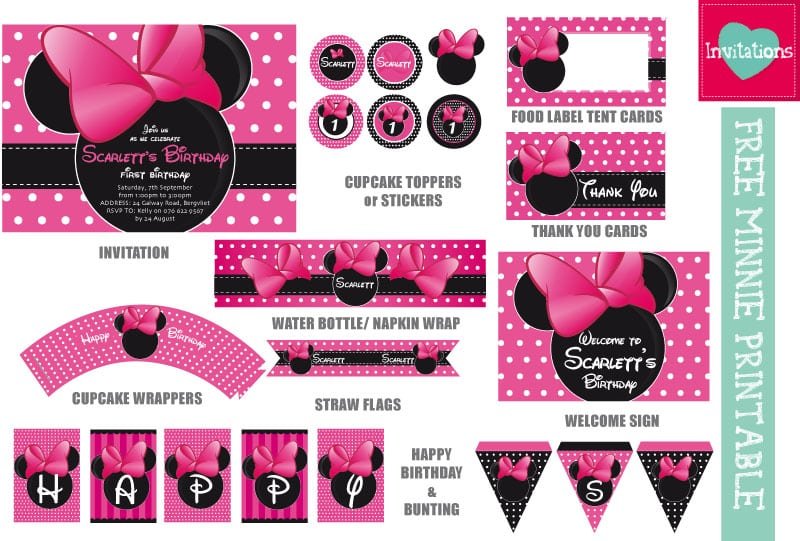 Minnie Mouse Invitation Template Free Download