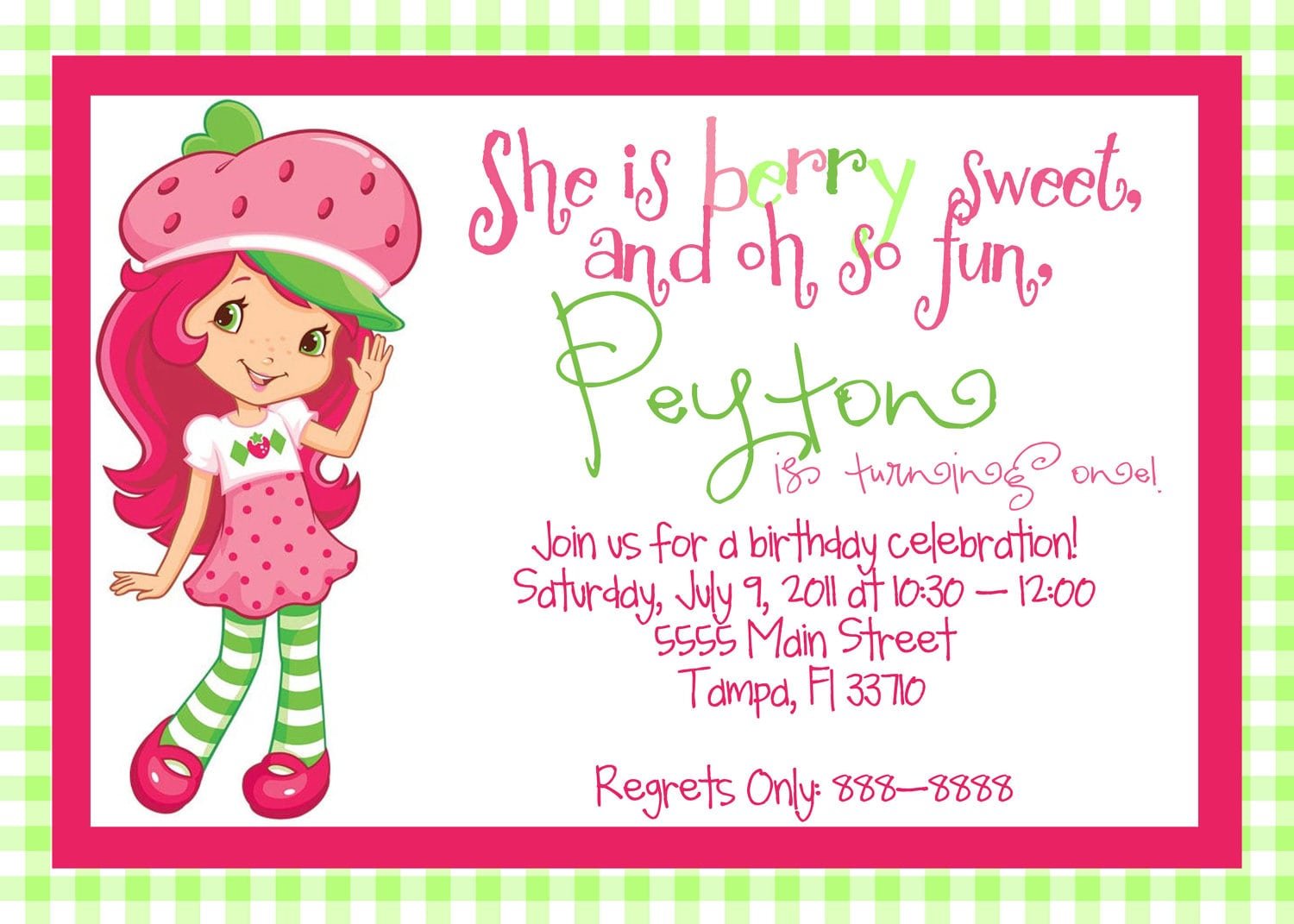 Printable Strawberry Invitation