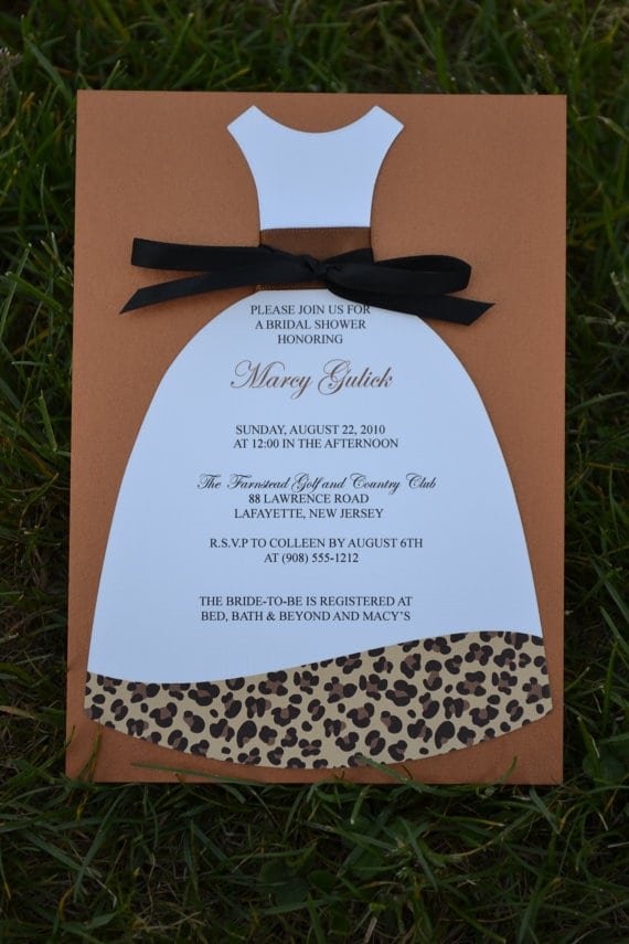 Animal Print Bridal Shower Invitation