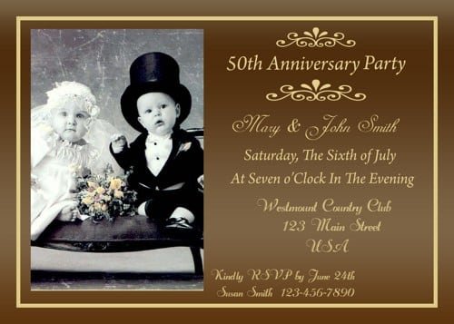 Anniversary Party Invitation Template