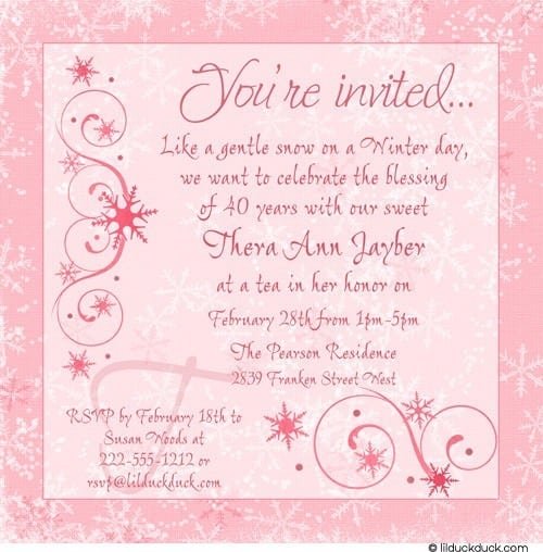 Birthday Party Invitation Template Word