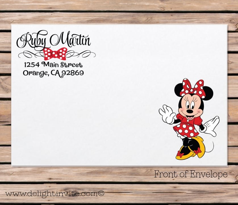 Blank Minnie Mouse Birthday Invitations Templates